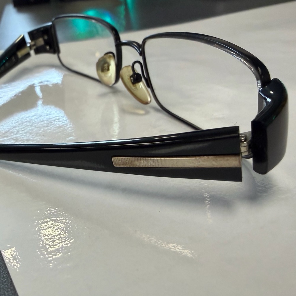 Prada Black and Silver Eyeglasses - Picture 3 of 5